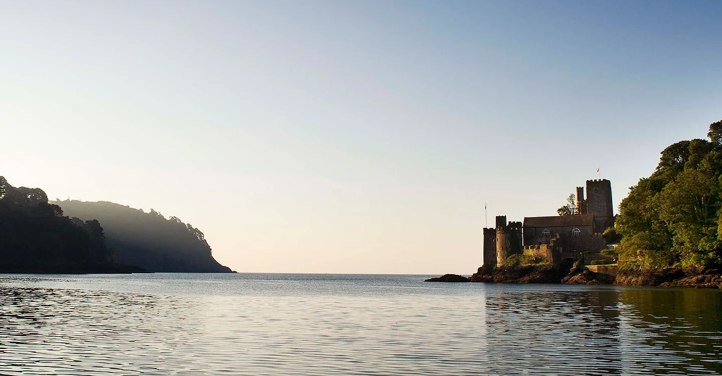 The castle at the mouth of the Dart in early morning light