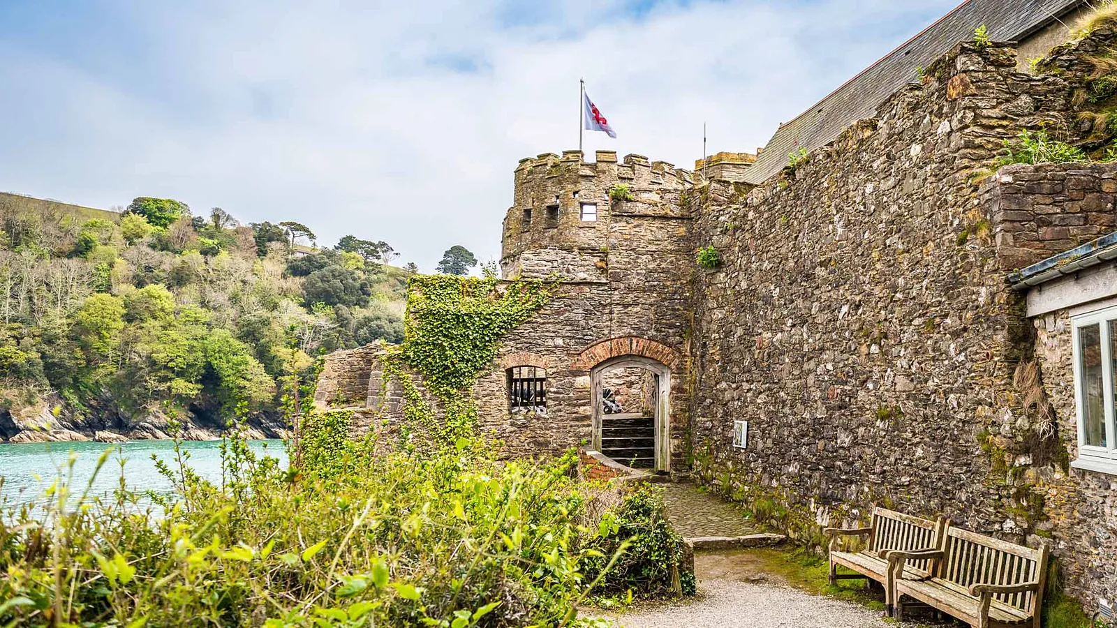 The gateway and battlemented tower inside the walls