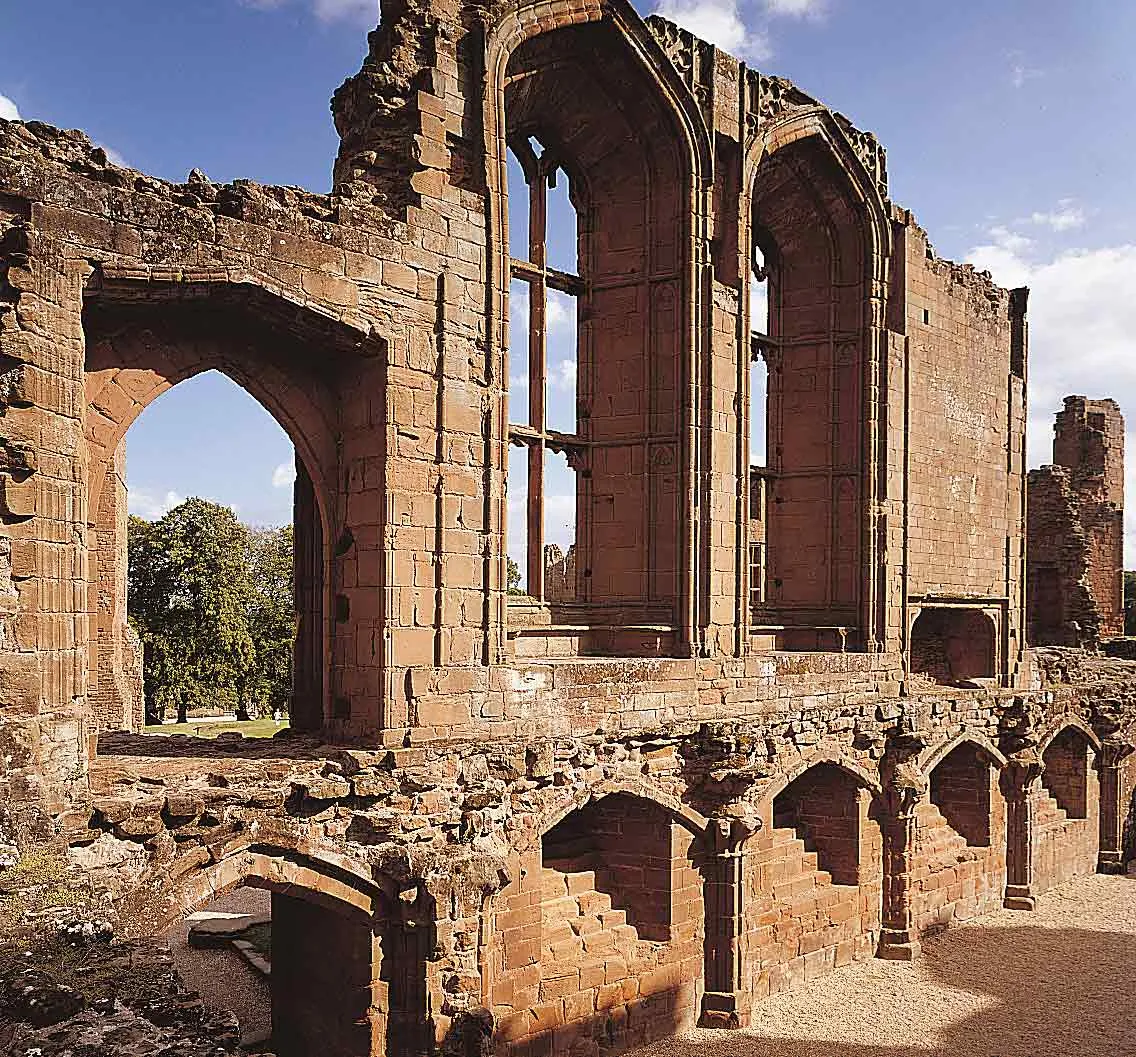 The great hall's tall traceried windows