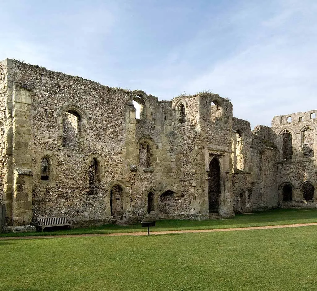 The ruined walls and windows of Richard II's palace