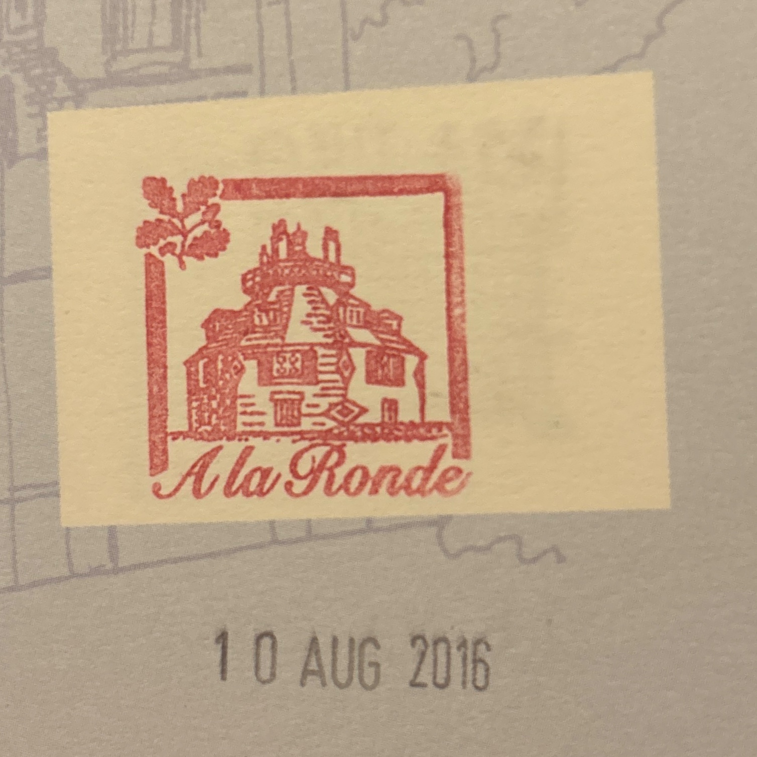 The stamp at A La Ronde