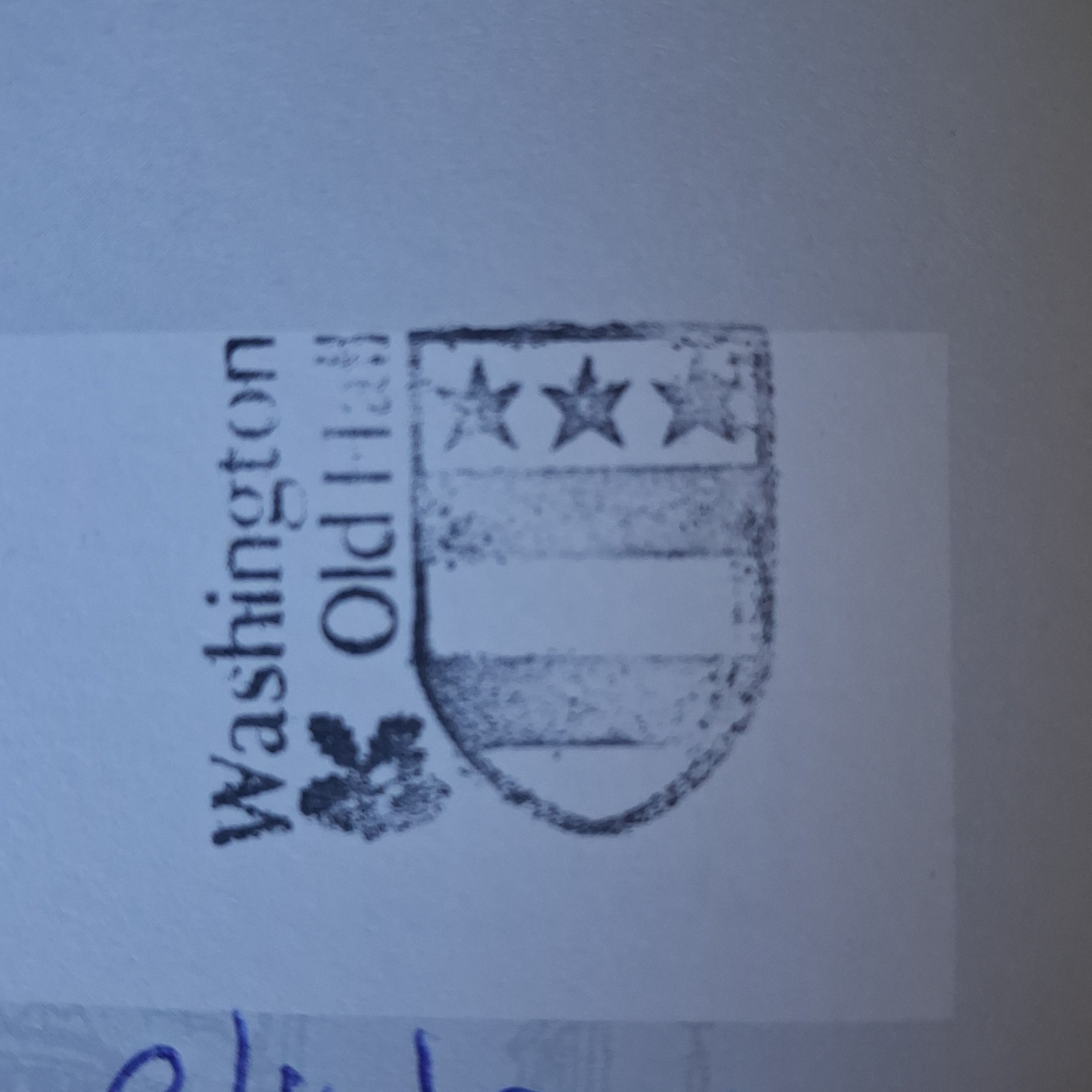 The stamp at Washington Old Hall
