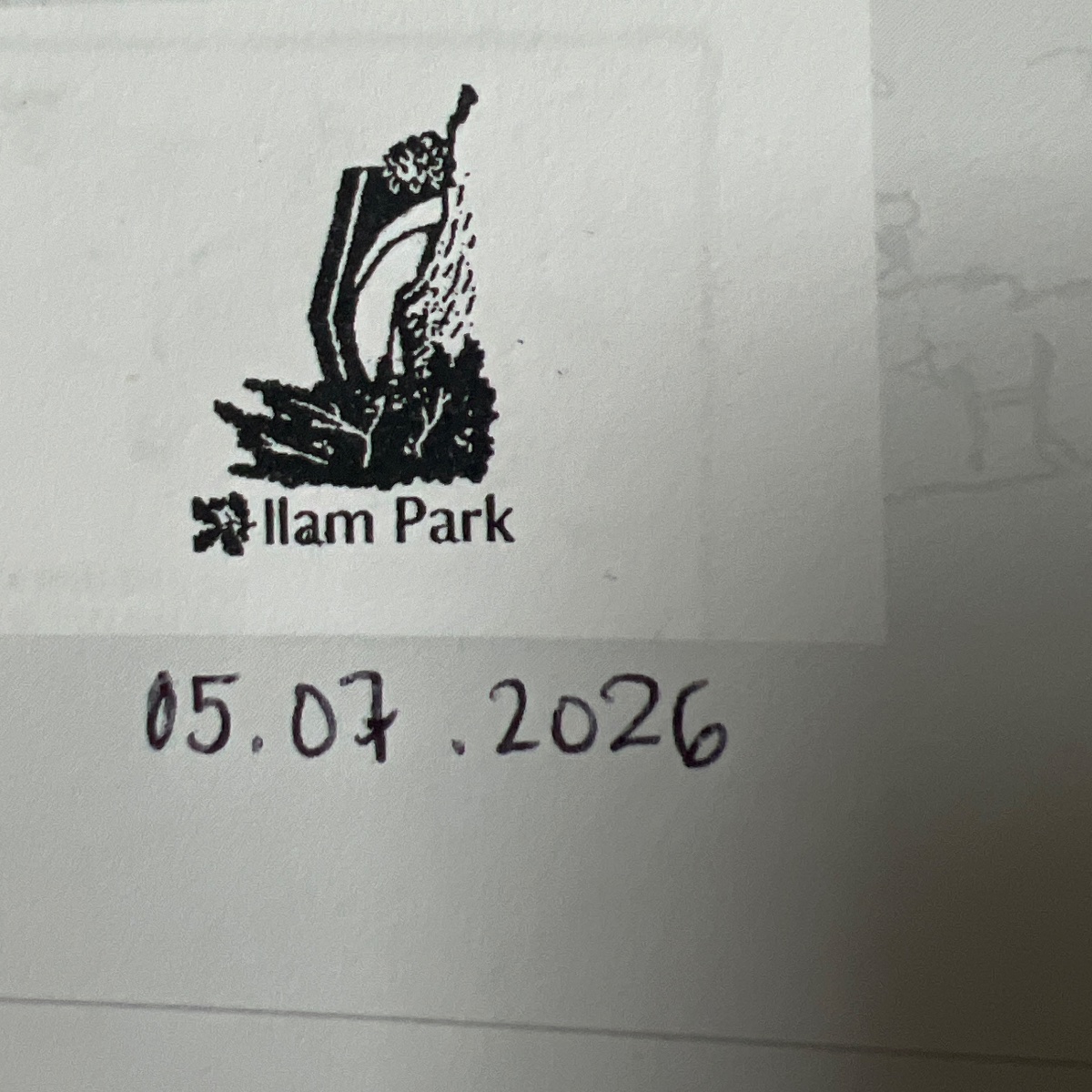 Official stamp shared by Hannah Wheatcroft