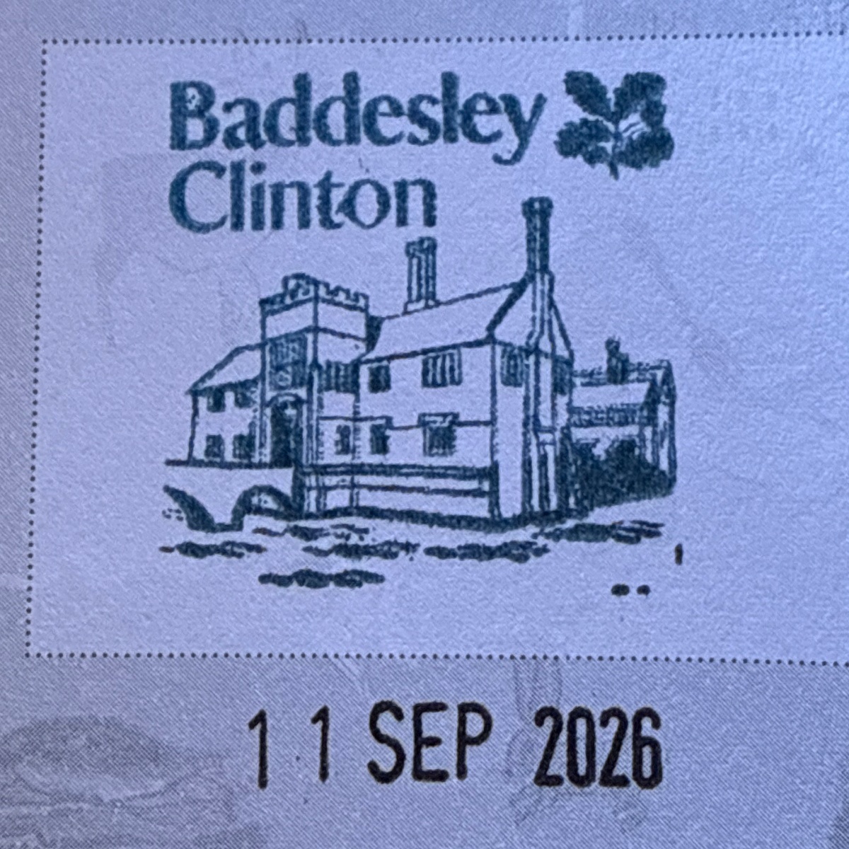 The stamp at Baddesley Clinton