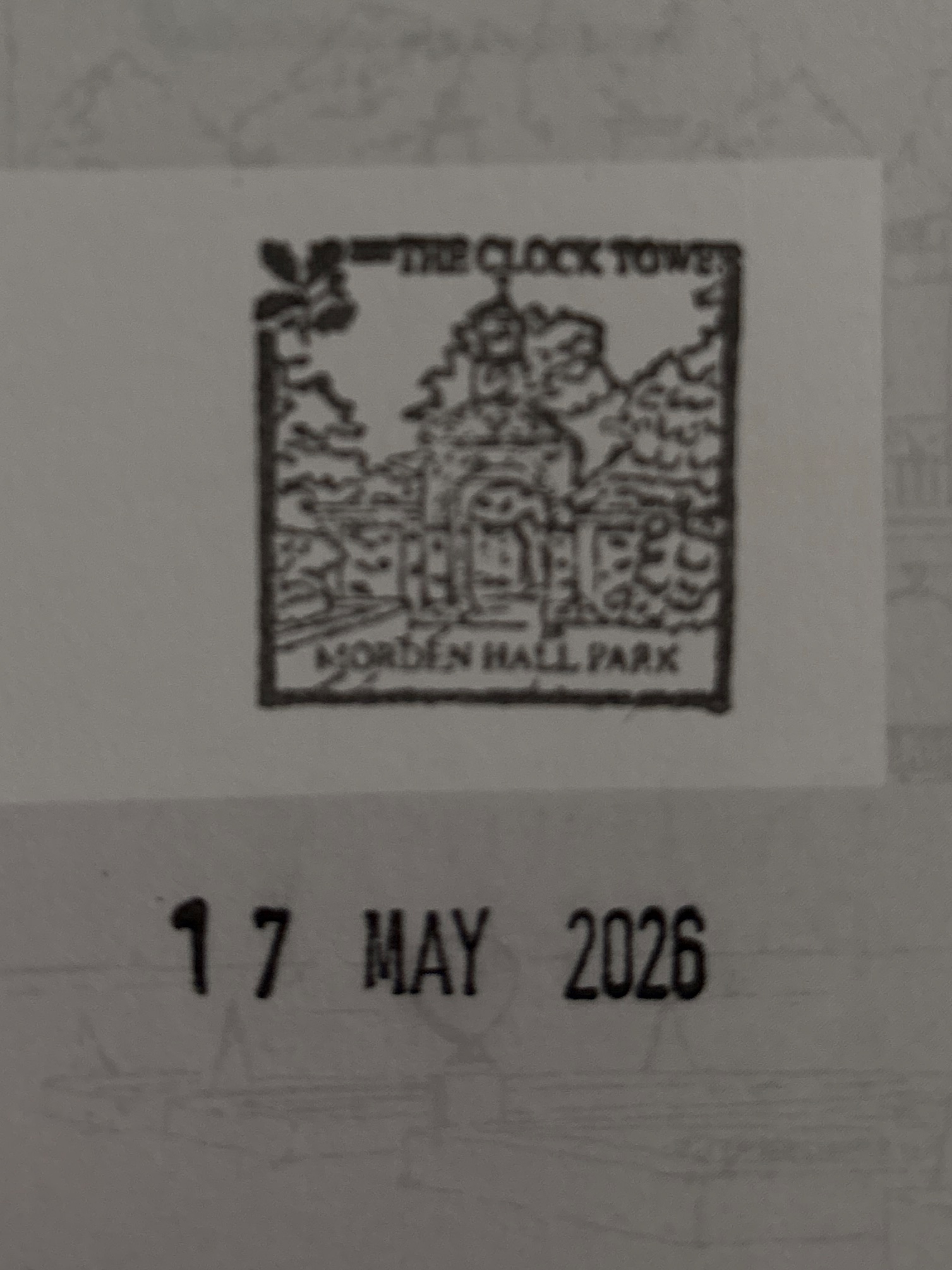 Official stamp shared by Sophie Clarke