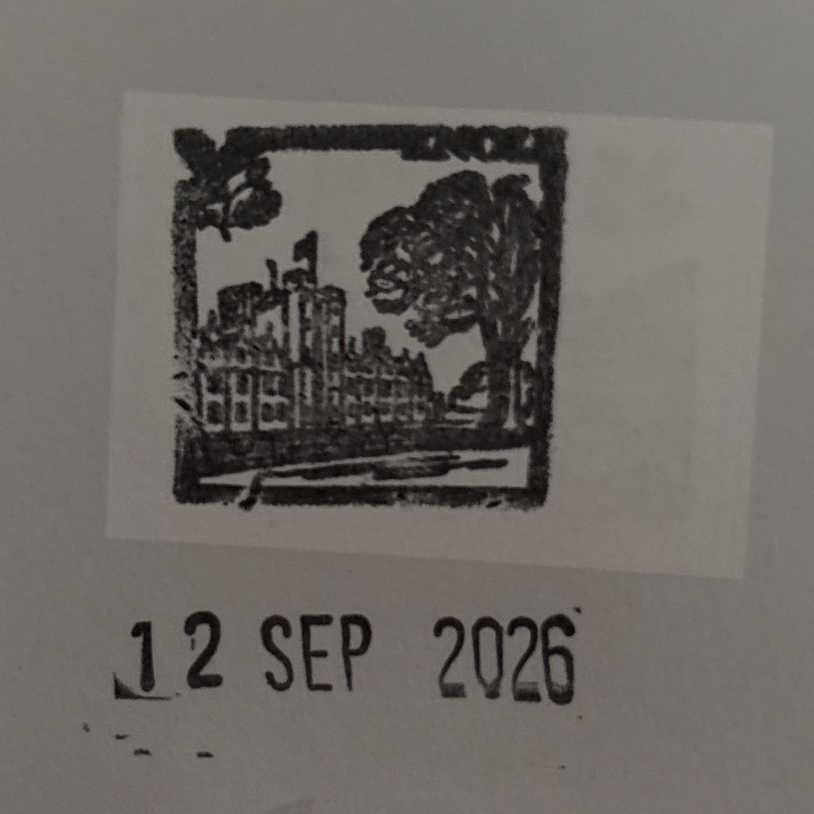 Official stamp shared by Sophie Clarke