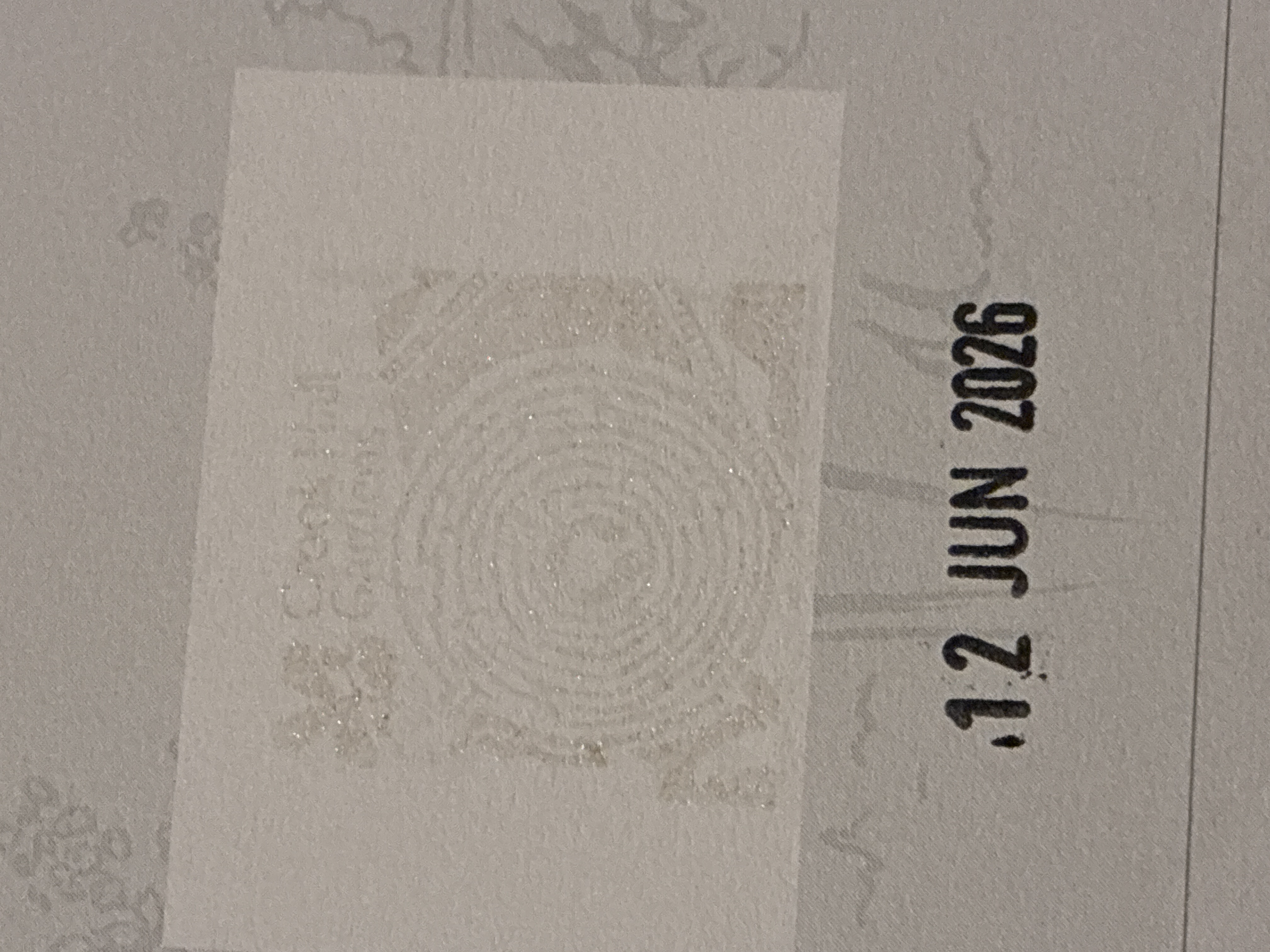 Official stamp shared by Grace Reedy