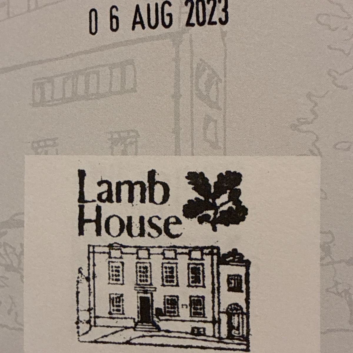 Official stamp shared by Grace Reedy