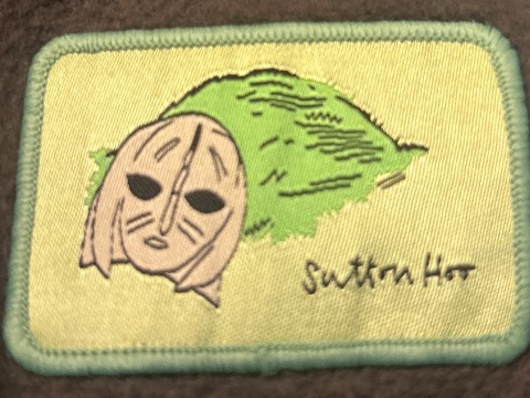 Embroidered badge at Sutton Hoo