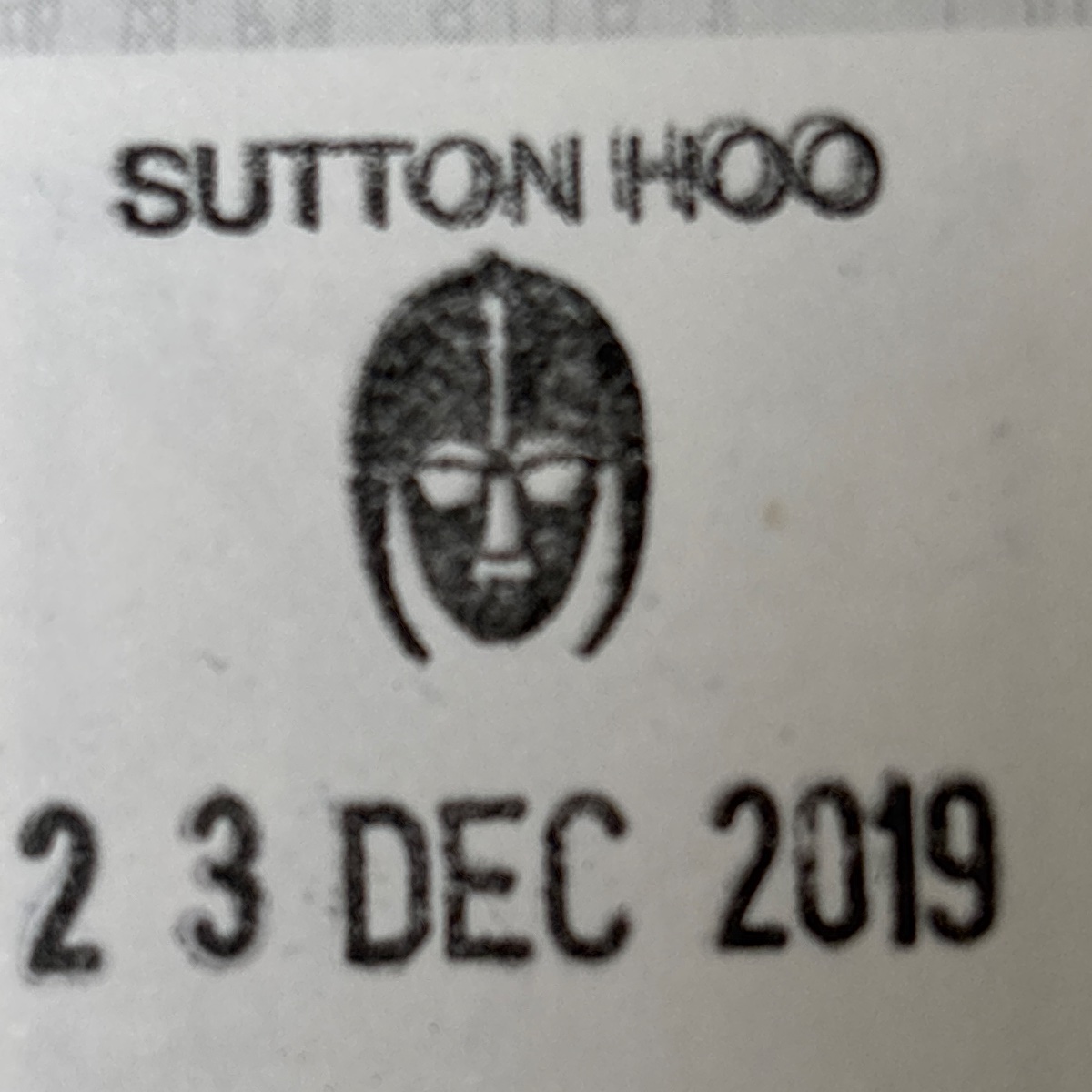 The stamp at Sutton Hoo