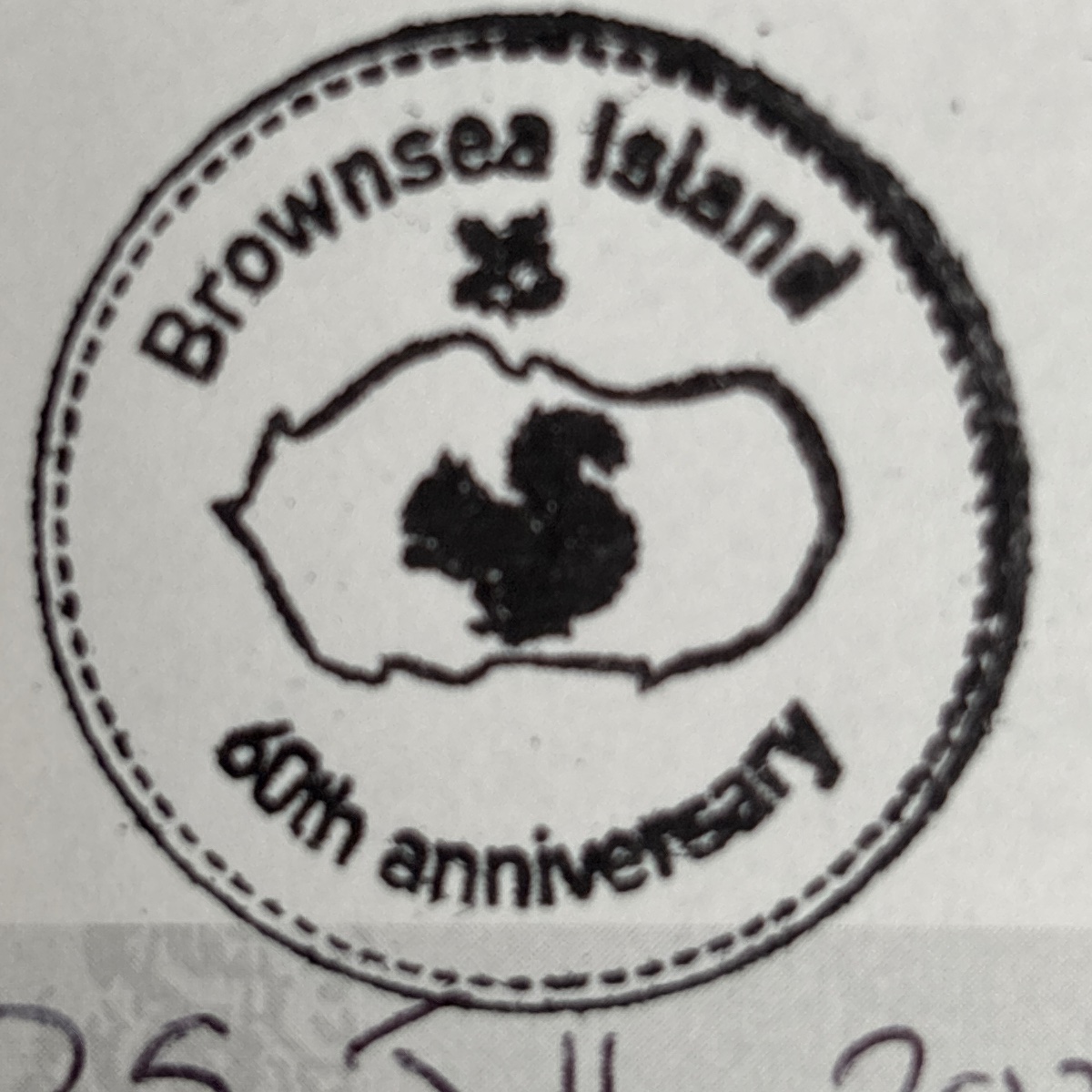 The stamp at Brownsea Island
