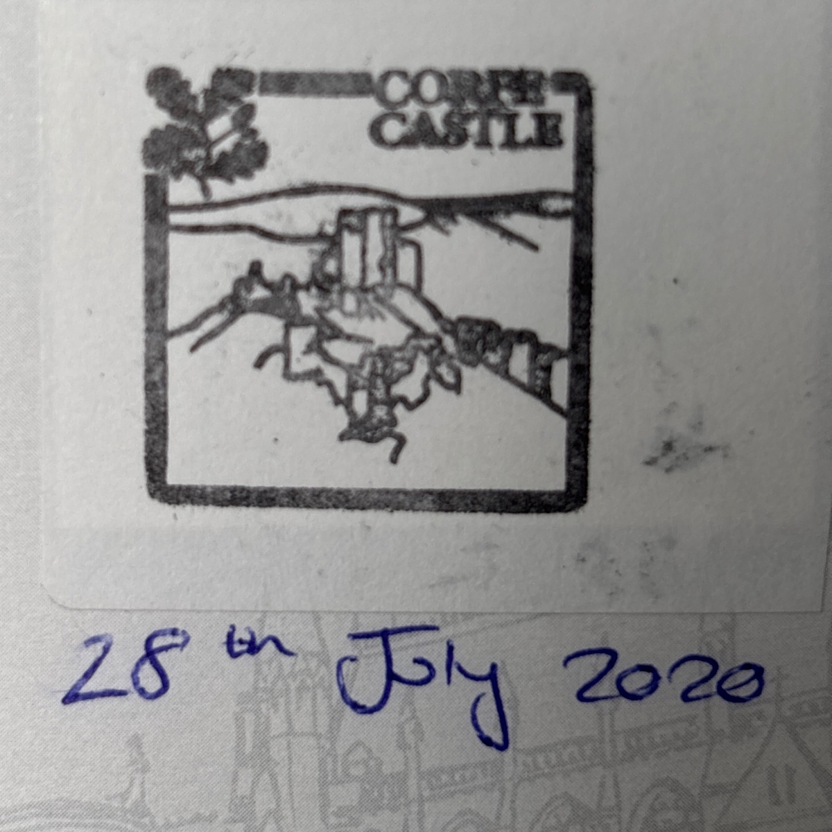 The stamp at Corfe Castle