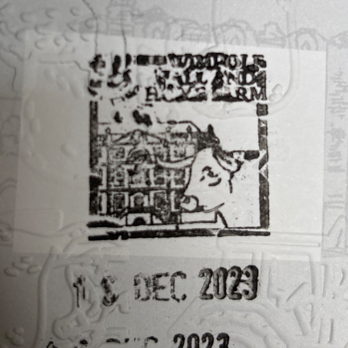 The stamp at Wimpole Estate