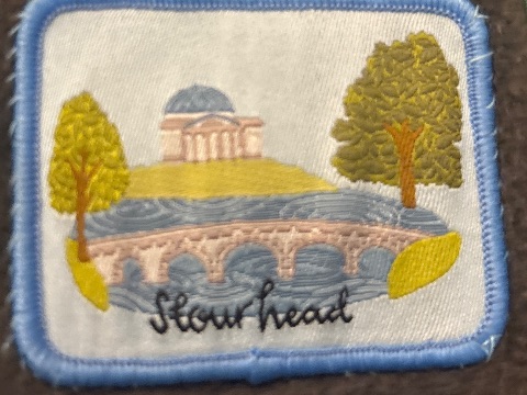 Embroidered badge at Stourhead