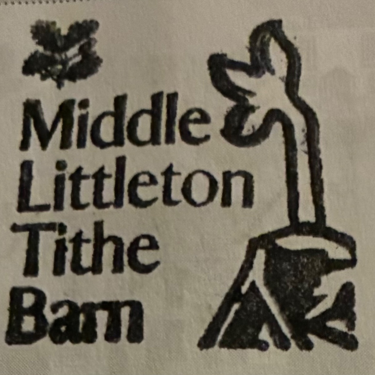 The stamp at Middle Littleton Tithe Barn