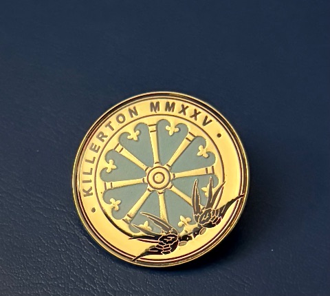 Pin badge at Killerton