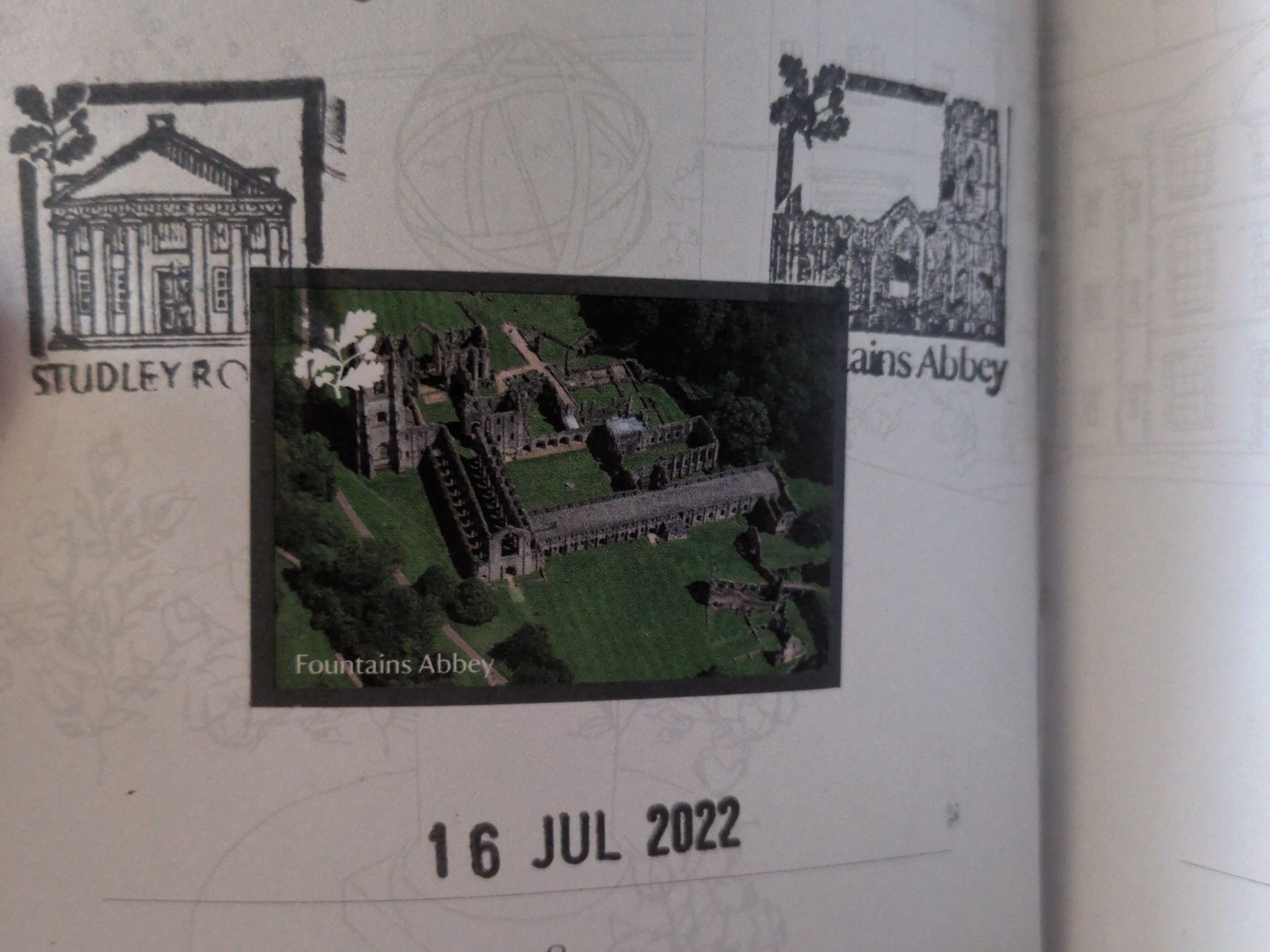 The stamp at Fountains Abbey and Studley Royal