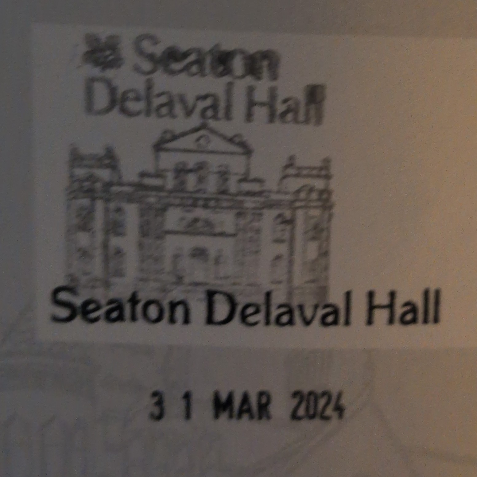 The stamp at Seaton Delaval Hall
