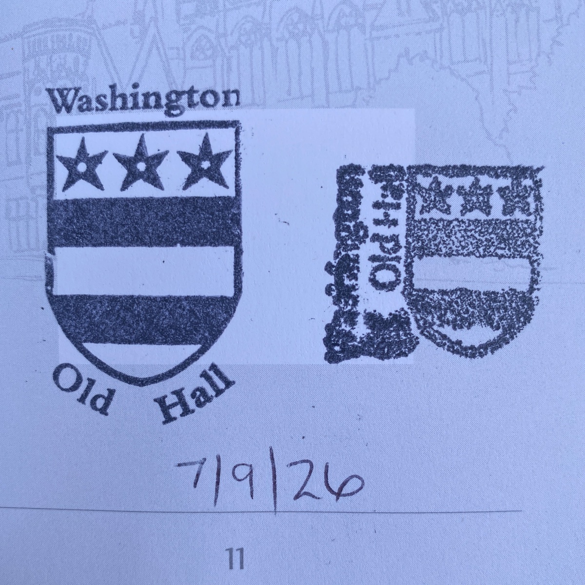 Official stamp shared by Caroline Corah
