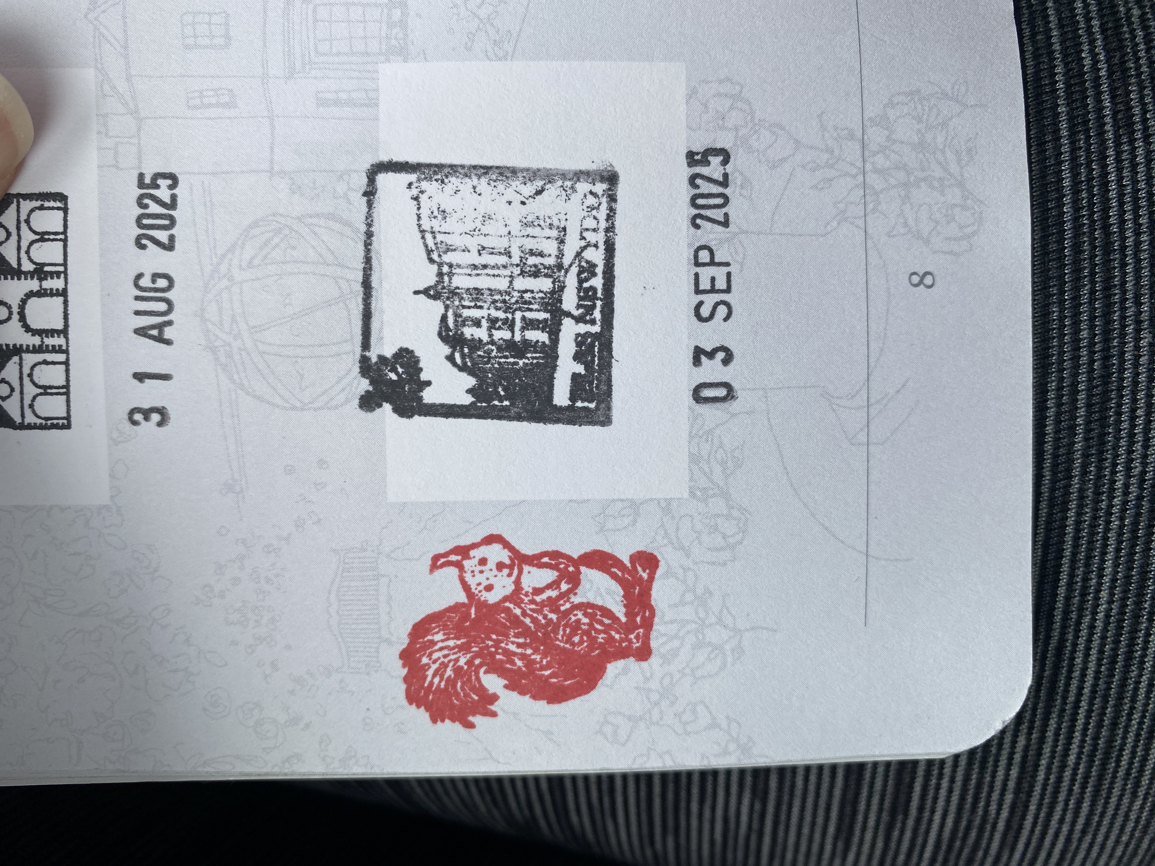 Official stamp shared by Caroline Corah