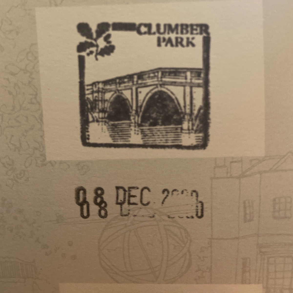 The stamp at Clumber Park