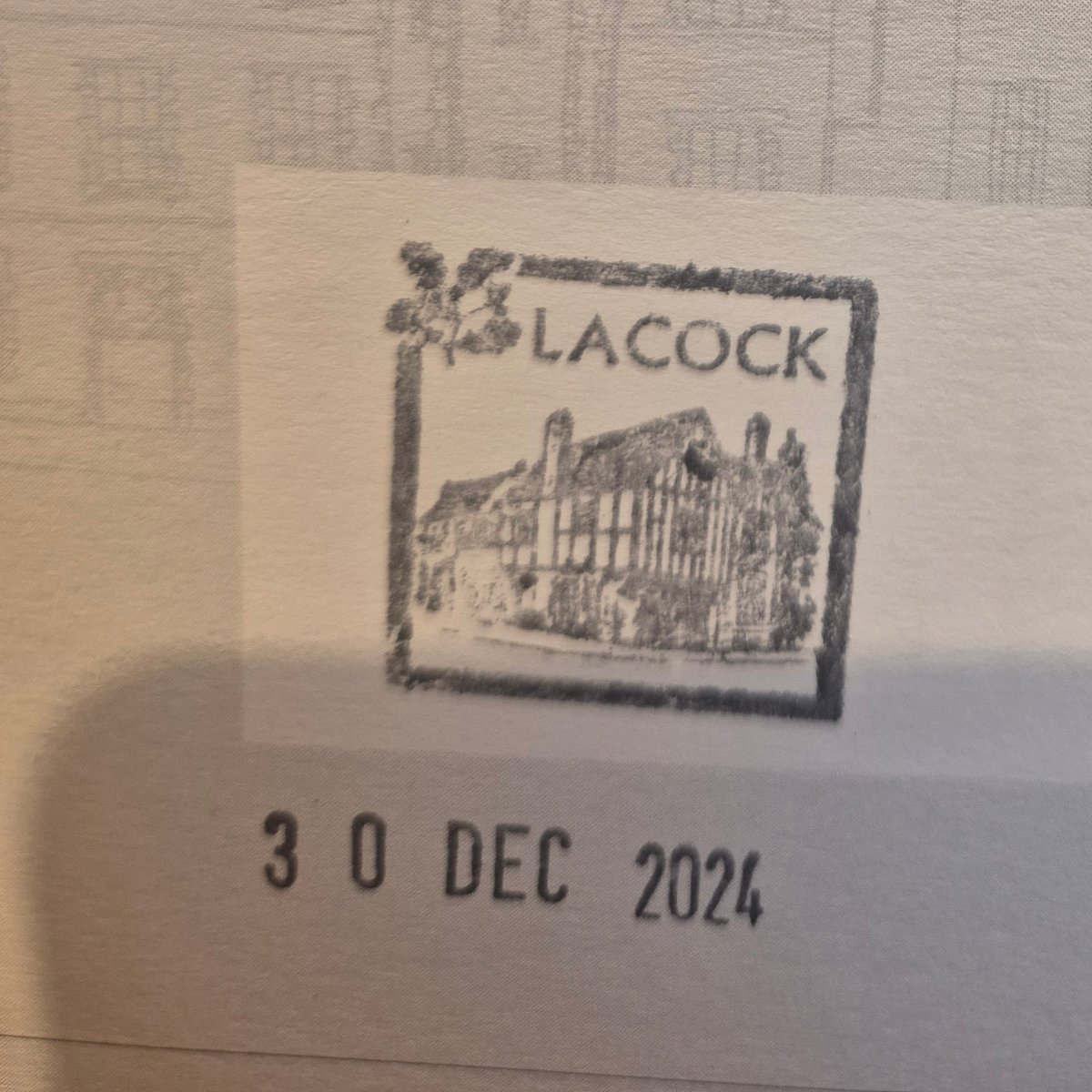 Official stamp shared by Jess Baxter