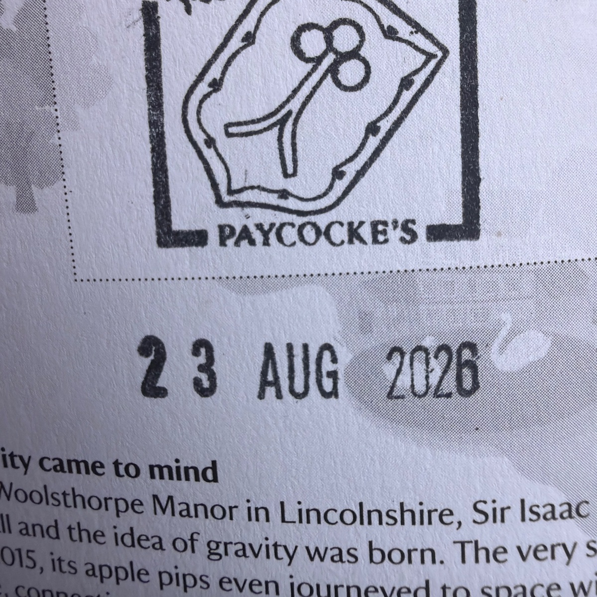 Official stamp shared by Alice Mazarot