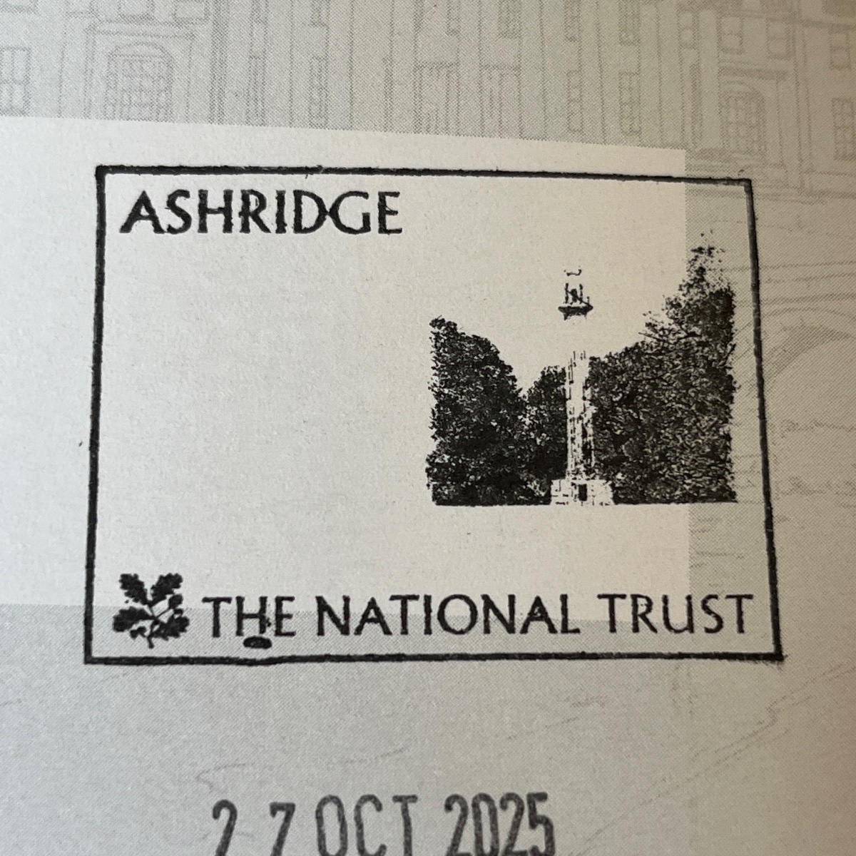 The stamp at Ashridge Estate