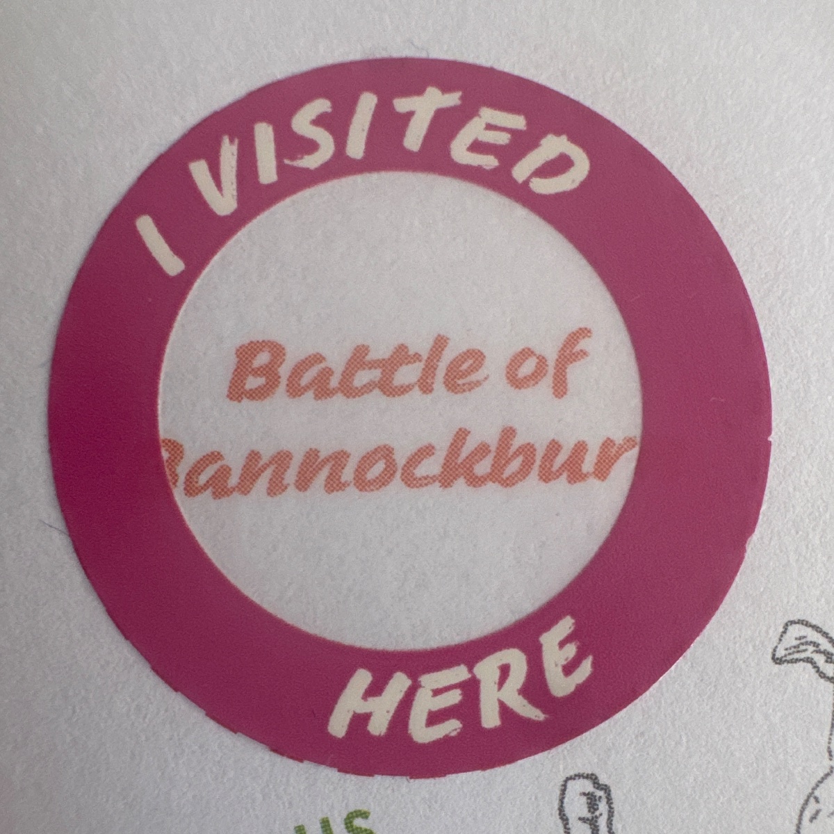 The stamp at The Battle of Bannockburn