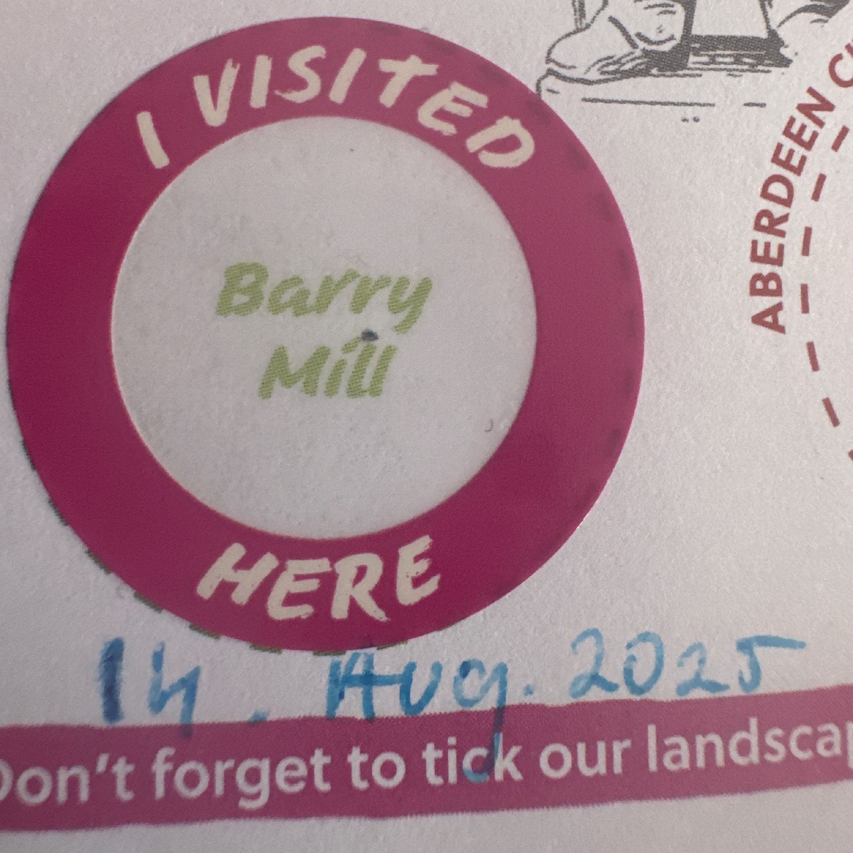 The stamp at Barry Mill