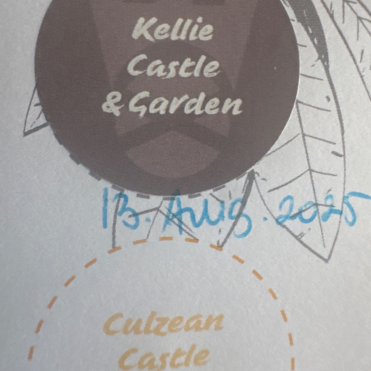 The stamp at Kellie Castle & Garden