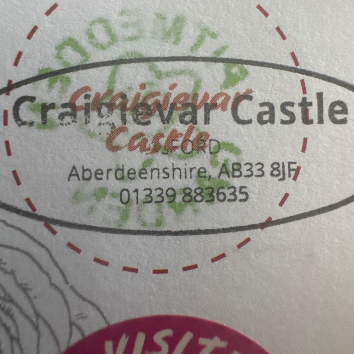 The stamp at Craigievar Castle