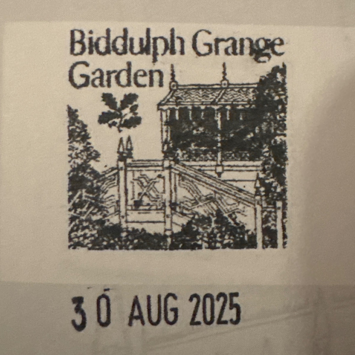 The stamp at Biddulph Grange Garden