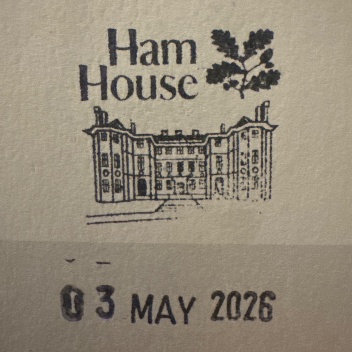 The stamp at Ham House and Garden