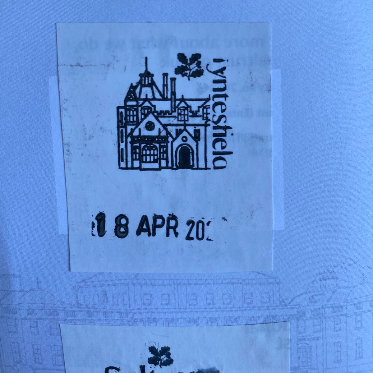 Official stamp shared by Charlotte Arnold